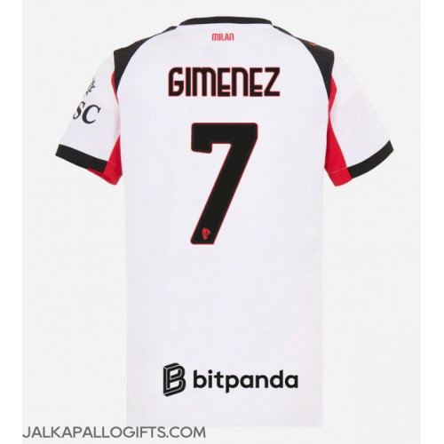 AC Milan Santiago Gimenez #7 Vieraspaita Naiset 2025-26 Lyhythihainen